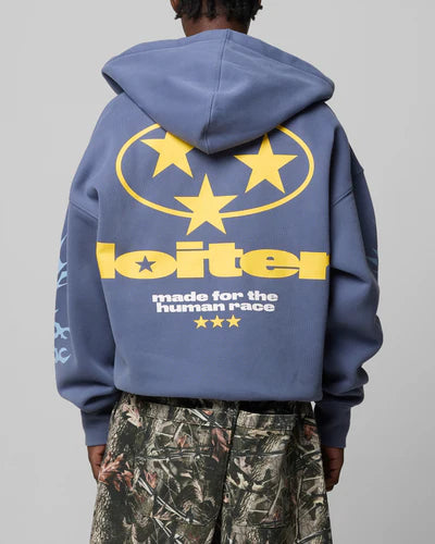 SOLAR ZIP HOODIE BLUE