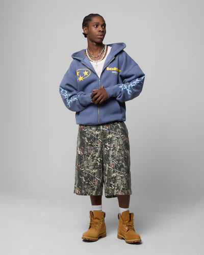 SOLAR ZIP HOODIE BLUE