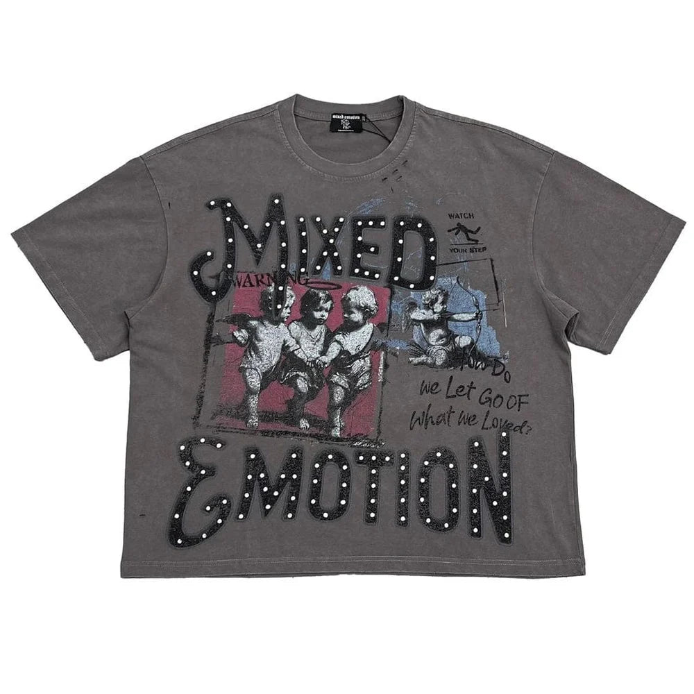 MIXED EMOTION FRIENDS TEE (GREY)