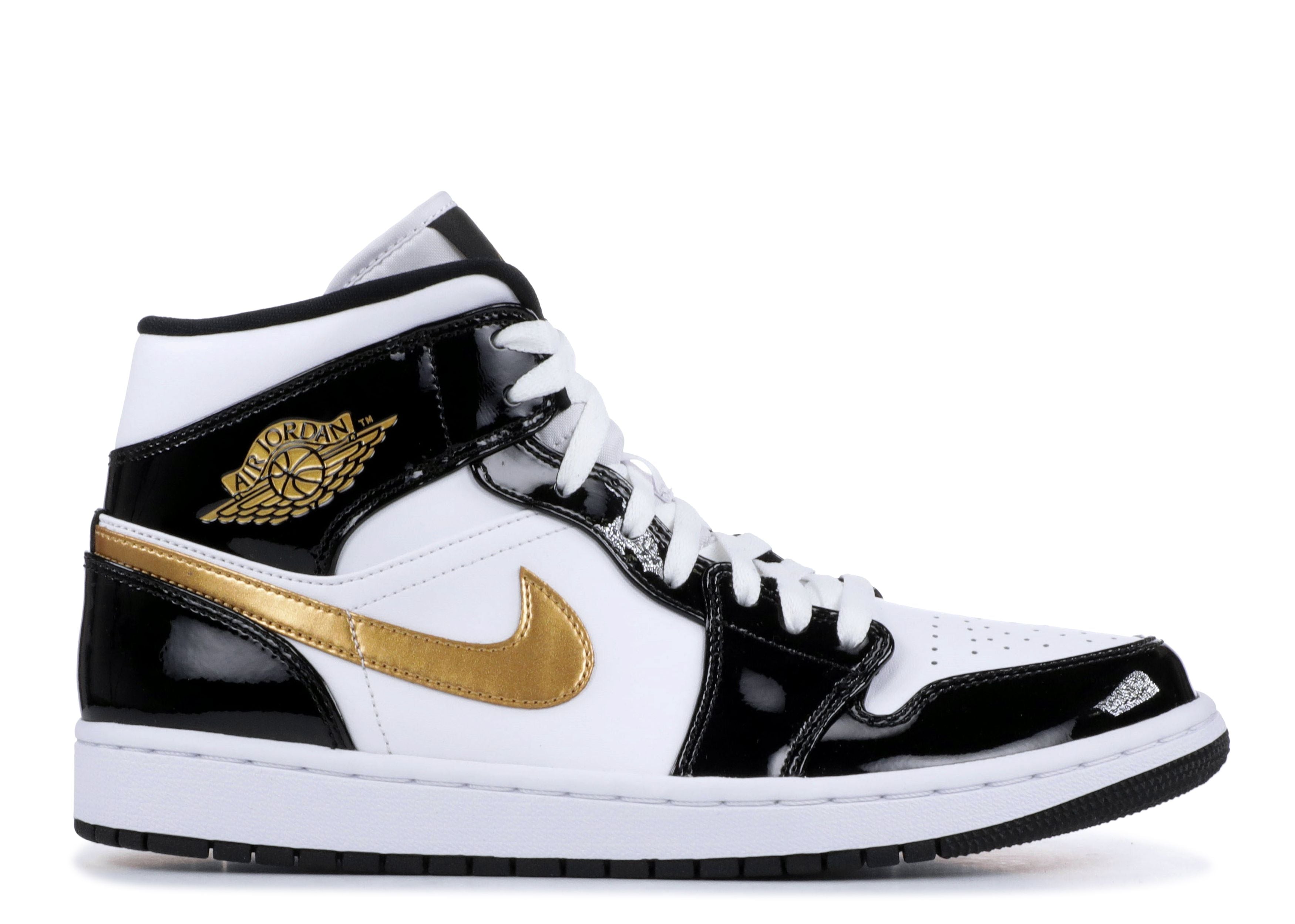 Jordan 1 Mid Patent SE 'Black Gold'