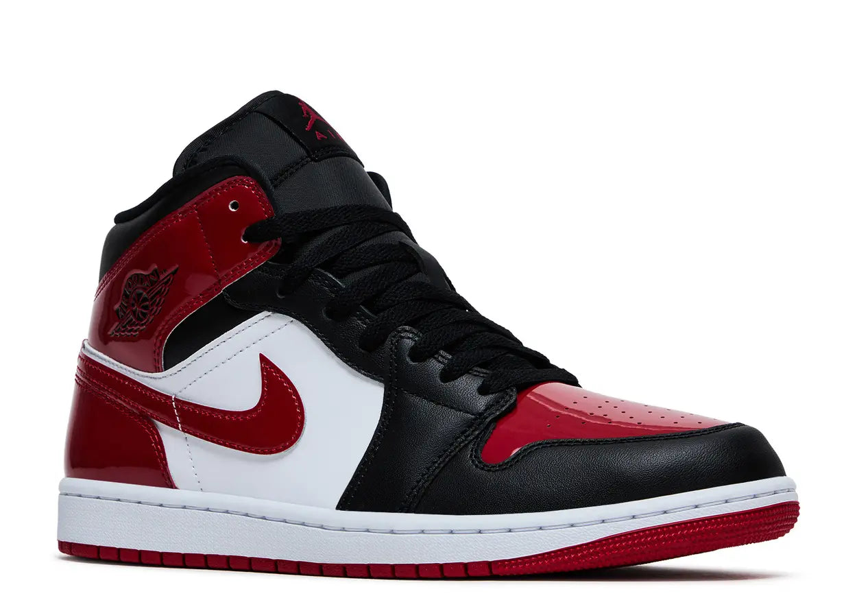 JORDAN 1 MID 'PATENT BRED TOE'