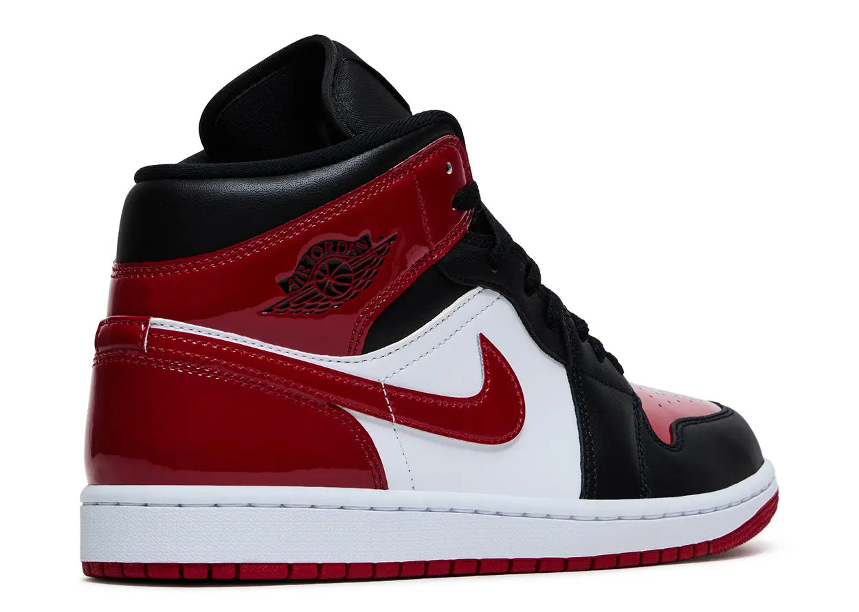 JORDAN 1 MID 'PATENT BRED TOE'