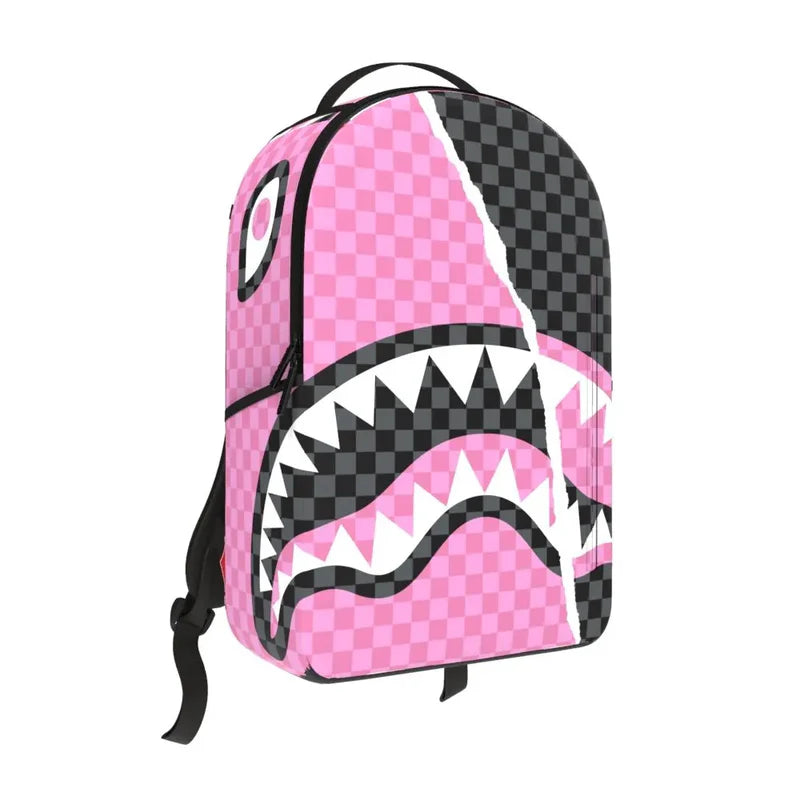 Pink And Black Tear Sip Backpack