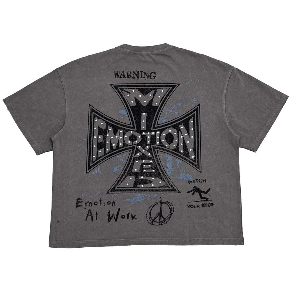 MIXED EMOTION FRIENDS TEE (GREY)