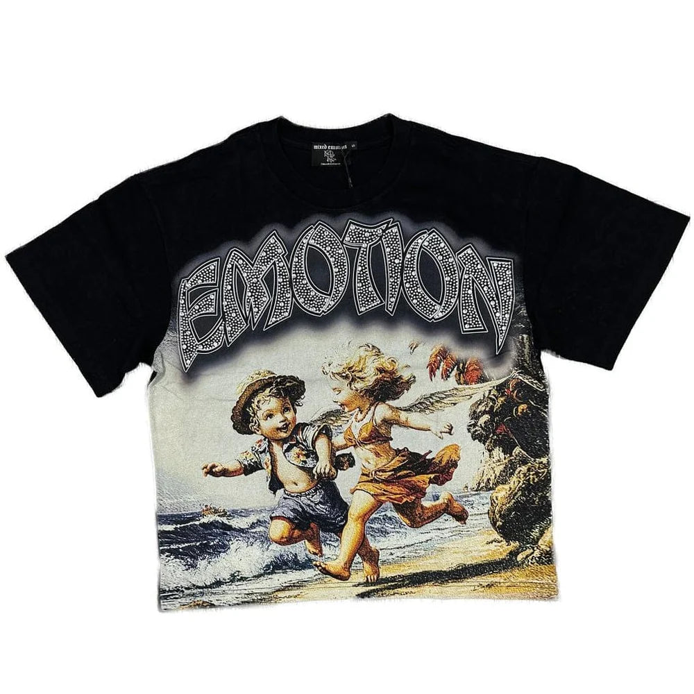 MIXED EMOTION SEASIDE TEE (BLACK)
