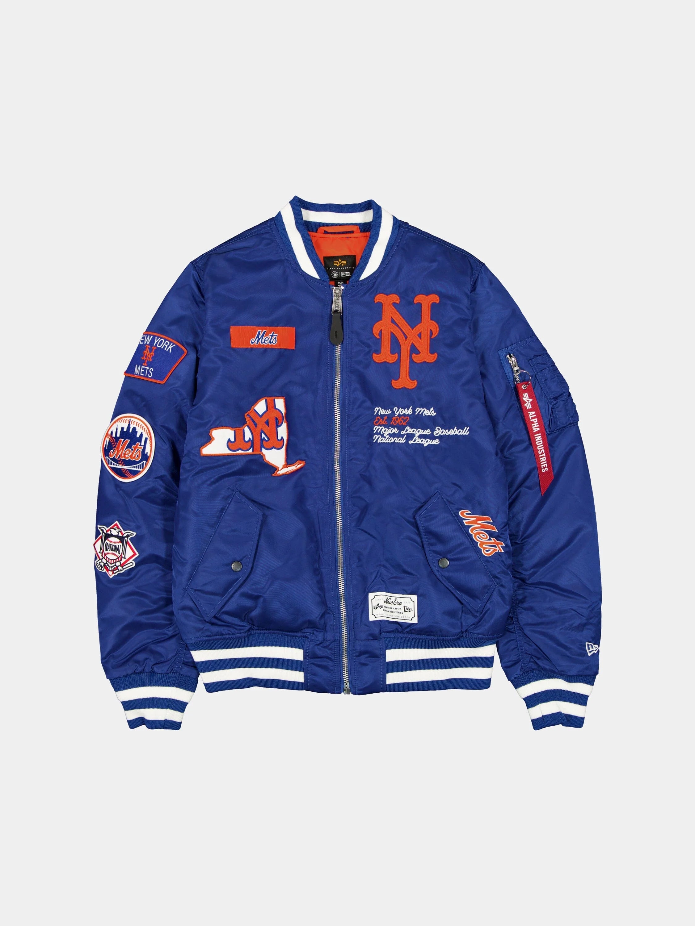 NEW YORK METS X ALPHA X NEW ERA MA-1 BOMBER JACKET