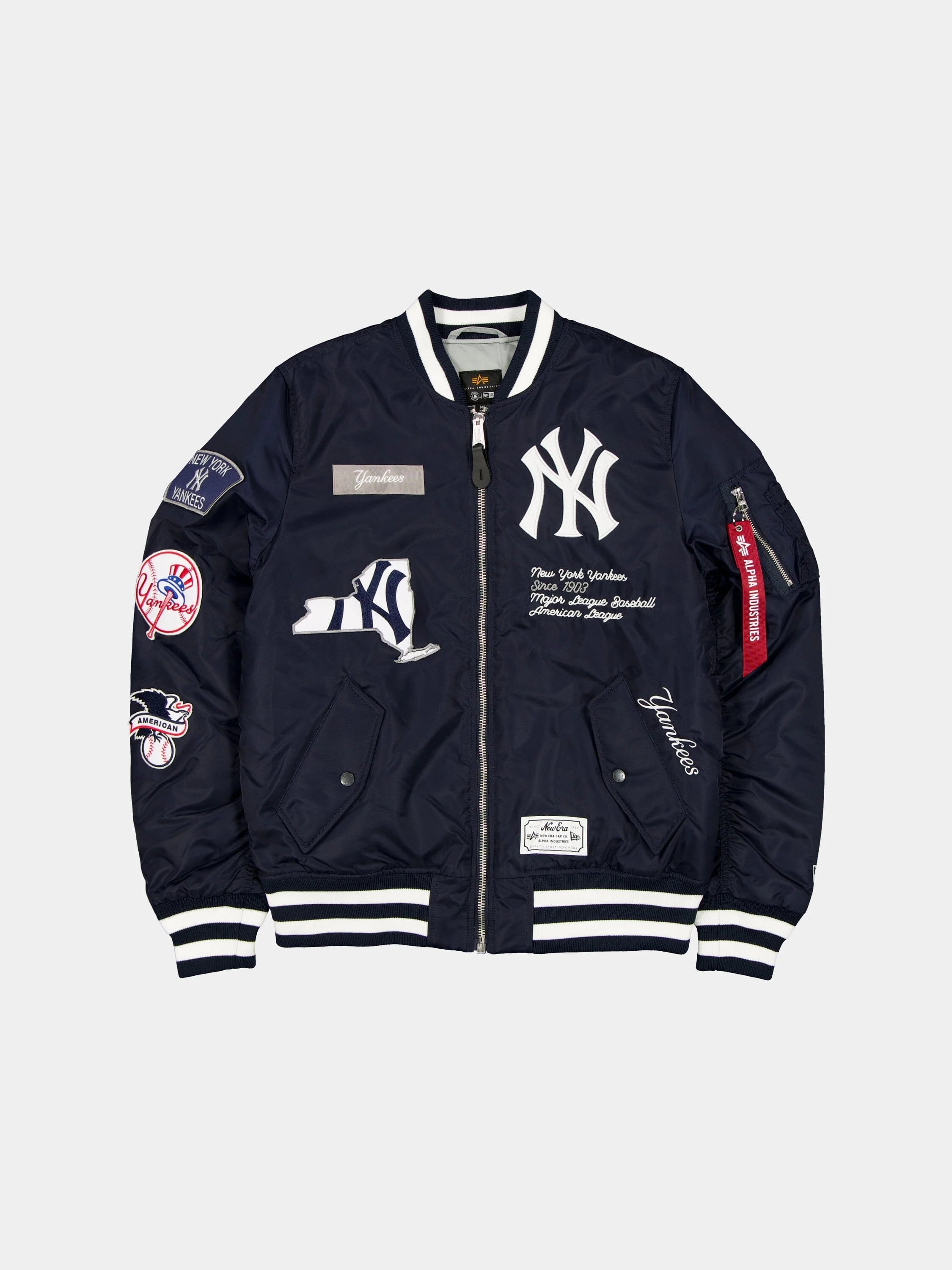 NEW YORK YANKEES X ALPHA X NEW ERA MA-1 BOMBER JACKET (NAVY)